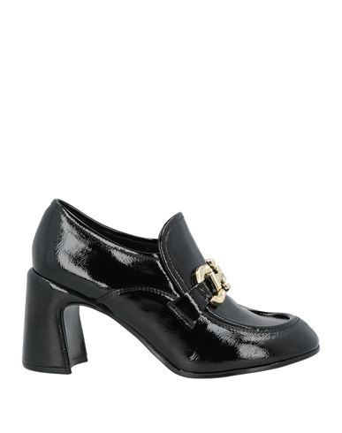 Tosca Blu Woman Loafers Black Size 8 Textile Fibers In Black