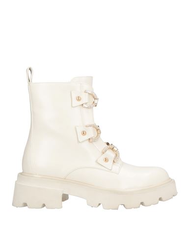 Tosca Blu Woman Ankle Boots Ivory Size 7 Synthetisches Material In White