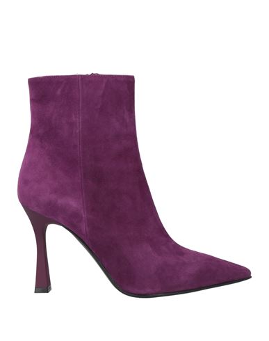 J.a.p. Jose Antonio Pereira J. A.p. Jose Antonio Pereira Woman Ankle Boots Mauve Size 11 Leather In Purple