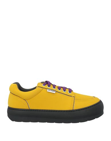 Sunnei Man Sneakers Mustard Size 7 Textile Fibers In Yellow
