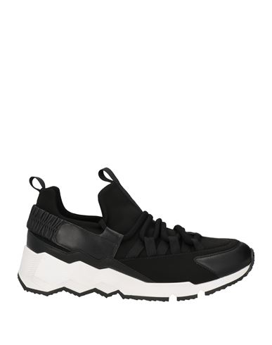 Pierre Hardy Man Sneakers Black Size 11 Textile Fibers, Calfskin