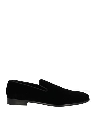 Dolce & Gabbana Man Loafers Black Size 7.5 Textile Fibers, Goat Skin