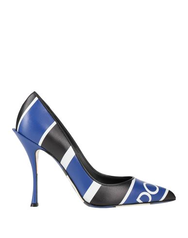 Dolce & Gabbana Woman Pumps Blue Size 8.5 Leather