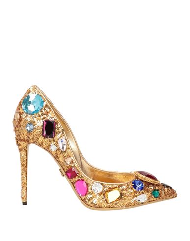 Dolce & Gabbana Woman Pumps Gold Size 7.5 Textile Fibers