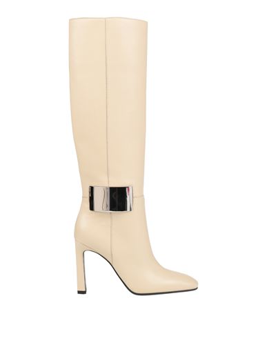 Sergio Rossi Woman Boot Beige Size 8 Leather