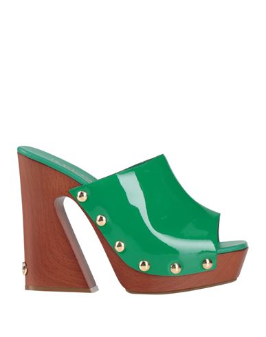 Dolce & Gabbana Woman Mules & Clogs Emerald Green Size 6.5 Calfskin In Burgundy