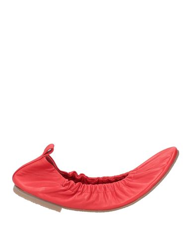 Alessia Santi Woman Ballet Flats Tomato Red Size 9 Leather