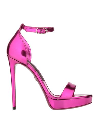 Dolce & Gabbana Woman Sandals Fuchsia Size 5.5 Polyurethane, Polyester