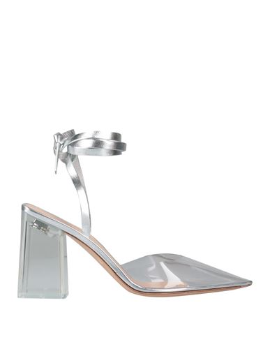 Gianvito Rossi Woman Pumps Transparent Size 8 Pvc - Polyvinyl Chloride, Leather In Gray