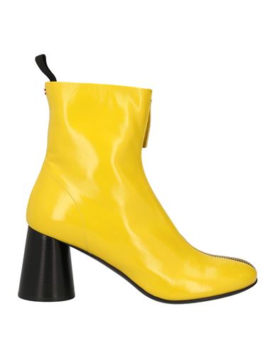 Halmanera Woman Ankle Boots Yellow Size 9 Leather