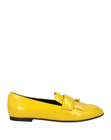 Shop Halmanera Woman Loafers Yellow Size 8 Leather