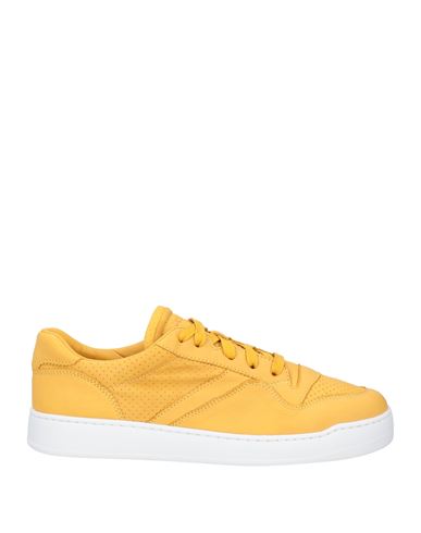 Doucal's Man Sneakers Ocher Size 11 Leather In Yellow