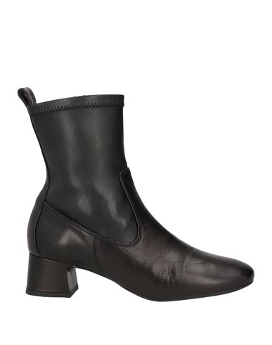 Unisa Woman Ankle Boots Black Size 8 Textile Fibers, Leather