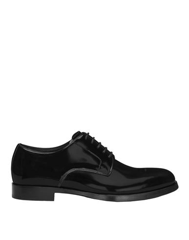 Dolce & Gabbana Derby Shoes Man Lace-up Shoes Black Size 8 Leather