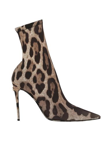 Shop Dolce & Gabbana Kim Lollo Sock Shoes Woman Ankle Boots Brown Size 7.5 Polyamide