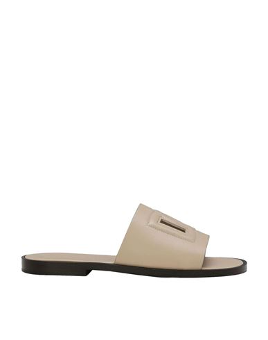 Dolce & Gabbana Sandals Man Sandals Beige Size 9 Leather In Gray