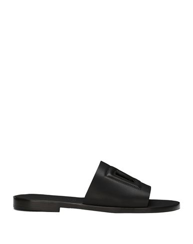 Shop Dolce & Gabbana Slides Man Sandals Black Size 8 Leather