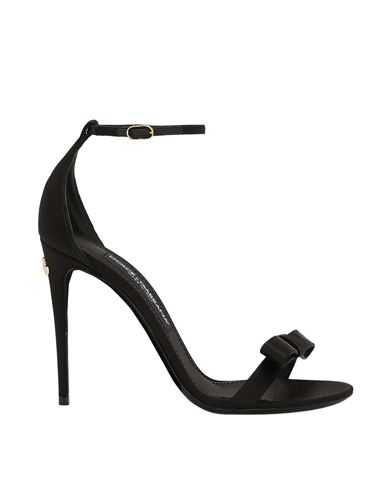 Shop Dolce & Gabbana Keira Sandals Woman Sandals Black Size 9.5 Polyester
