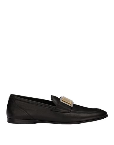 Shop Dolce & Gabbana Loafers Man Loafers Black Size 8 Leather