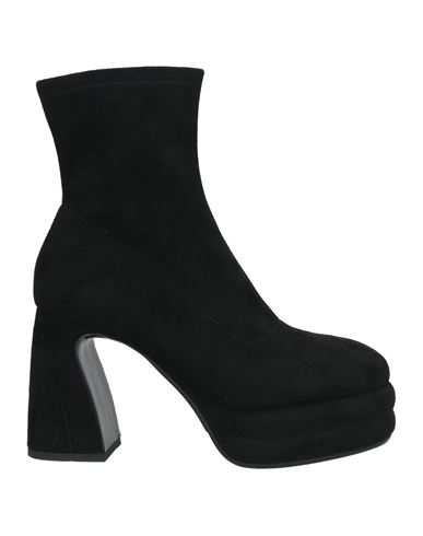 Jeannot Woman Ankle Boots Black Size 10 Textile Fibers