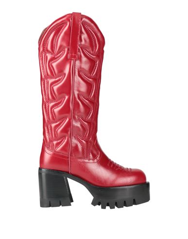Jeffrey Campbell Woman Boot Red Size 7 Leather In Multi