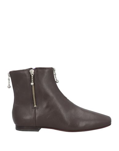 Tory Burch Woman Ankle Boots Cocoa Size 8 Cowhide In Brown