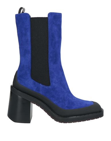 Tory Burch Woman Ankle Boots Bright Blue Size 8 Leather