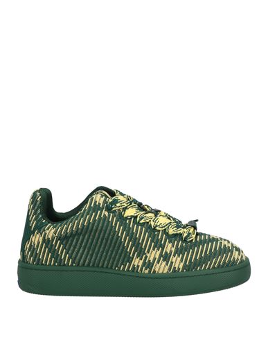 Shop Burberry Man Sneakers Green Size 9 Textile Fibers