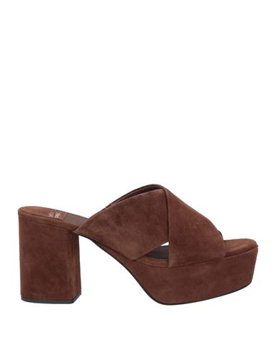 Jeffrey Campbell Woman Sandals Dark Brown Size 5 Leather In Brown