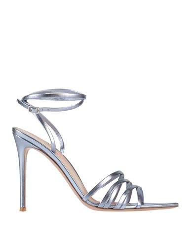 Gianvito Rossi Woman Sandals Grey Size 7.5 Leather In Gray