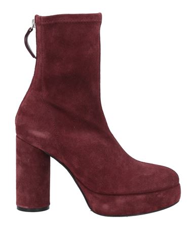 Vic Matie Vic Matiē Woman Ankle Boots Burgundy Size 8 Leather In Red