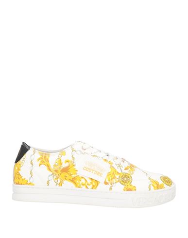 Versace Jeans Couture Man Sneakers White Size 9 Leather In White