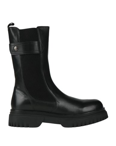 Emanuélle Vee Woman Ankle Boots Black Size 11 Leather In Black