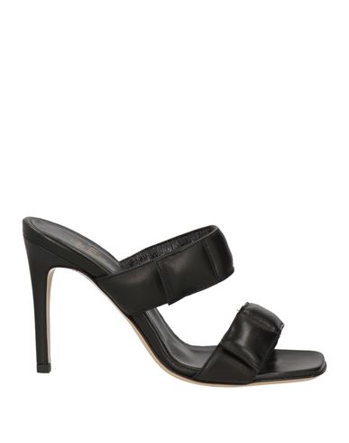 Eleventy Woman Sandals Black Size 7 Leather