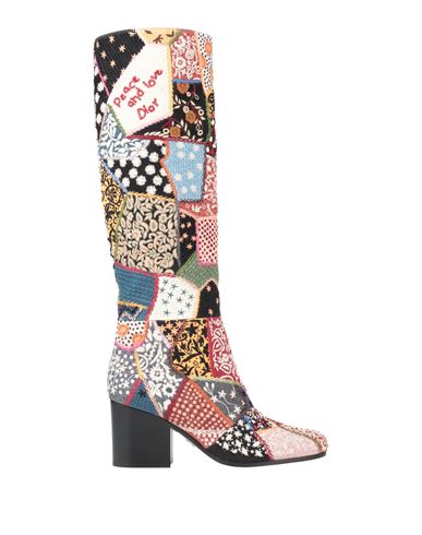 Dior Woman Boot Rust Size 6 Textile Fibers In Animal Print