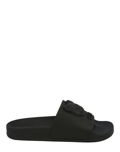 Shop Moschino Bear Logo Pool Slides Woman Sandals Black Size 8 Thermoplastic Polyurethane