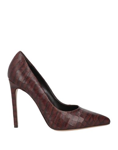 Tiffi Woman Pumps Cocoa Size 7 Leather In Burgundy