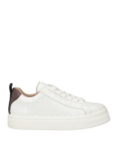 Chloé Lauren Logo Pull-tab Sneakers In White