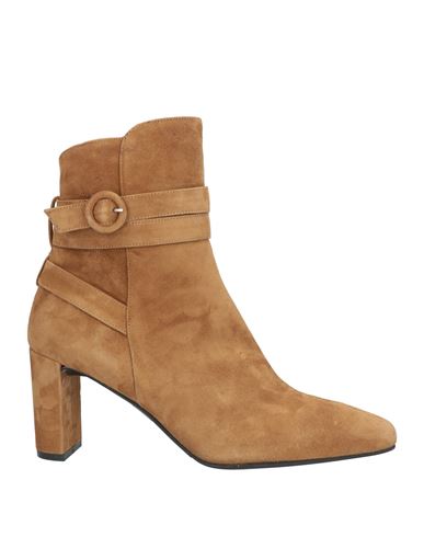 Albano Woman Ankle Boots Camel Size 7 Leather In Beige