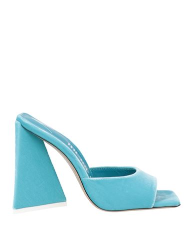 Attico 115mm Devon Velvet Mules In Blue