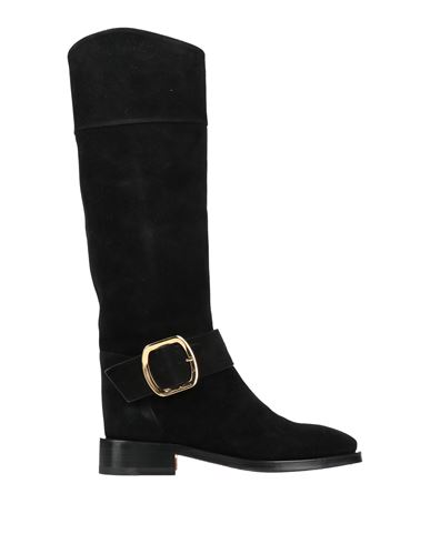 Santoni Woman Boot Black Size 8 Leather In Black