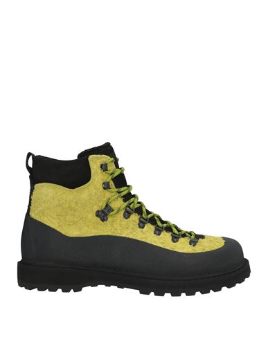 DIEMME DIEMME MAN ANKLE BOOTS LIME GREEN SIZE 12 LEATHER, TEXTILE FIBERS 