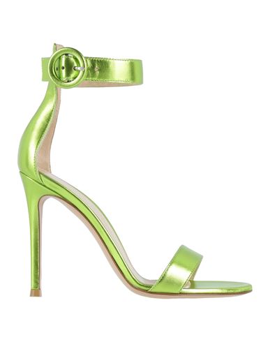 Gianvito Rossi Woman Sandals Green Size 5 Leather In Green