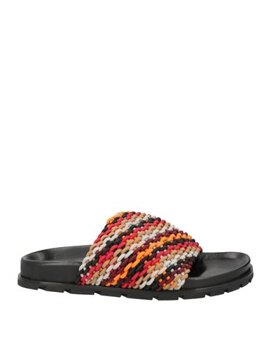 Dries Van Noten Woman Sandals Black Size 8 Textile Fibers In Multi
