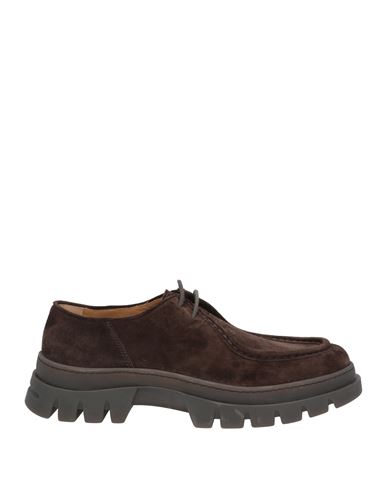 Henderson Baracco Man Lace-up Shoes Dark Brown Size 7 Calfskin In Multi