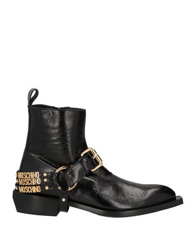 Moschino Woman Ankle Boots Black Size 8 Calfskin