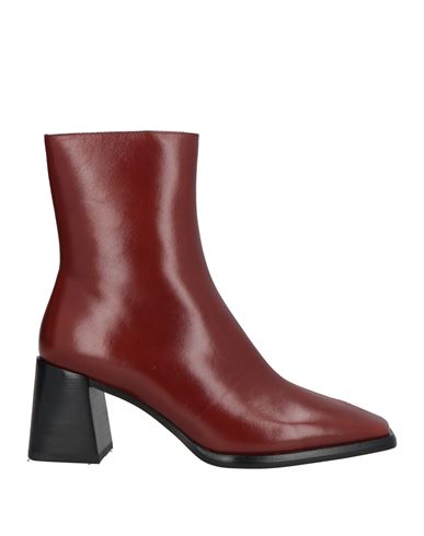 Jeffrey Campbell Woman Ankle Boots Brown Size 7 Leather In Brown