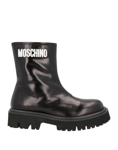 Moschino Woman Ankle Boots Black Size 7 Leather