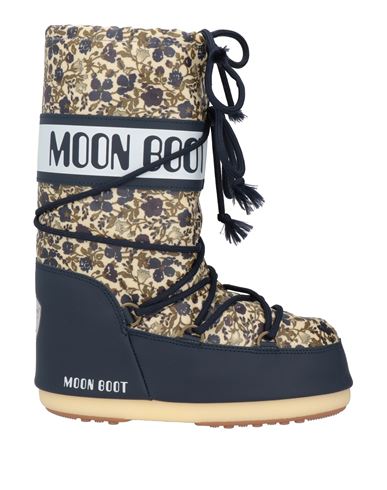 Moon Boot Toddler Girl Ankle Boots Navy Blue Size 10c Textile Fibers In Navy Blue