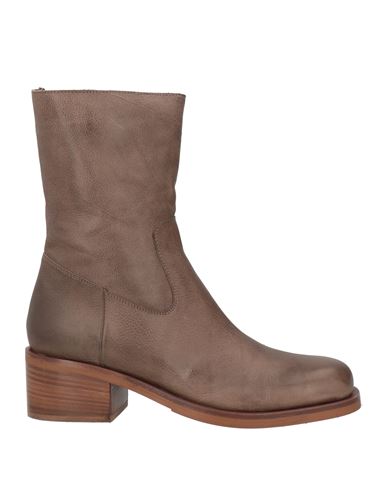 Maliparmi Malìparmi Woman Ankle Boots Taupe Size 6 Leather In Gray